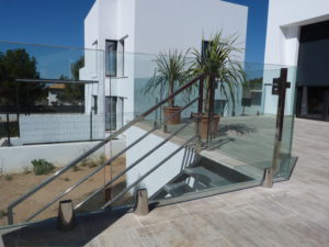 Barandilla de cristal en Mallorca